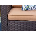 thumbnail image 4 of MF Studio 7 PCS Outdoor Patio Furniture Set with Fire Pit Table Patio Conversation Set with Beige Cushions, 4 of 15