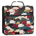 thumbnail image 5 of FORMRS Zipper Binder with Shoulder Strap 2-inch Ring 500 Sheet Capacity File Bag, White Lucky Cat, 5 of 5