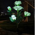 thumbnail image 1 of 5 Head LED Solar Rose Orchid Flower Light Outdoor Garden Waterproof Simulation Lawn Lamp Wedding Party Christmas Decor Landscape Light, 1 of 5