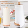 thumbnail image 4 of Large Solid Beechwood Paper Towel Holder with Anti-Skid Base - Jumbo Size Wooden Roll Holder for Kitchen, Bathroom, and Living Room, 4 of 9