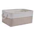 thumbnail image 4 of maskred Sac de Rangement Robuste et Durable pour Armoire, Espace Bien Organisé, Boîte de Rangement Pliable avec Poignée, Coton Multifonctionnel, Riz + Blanc 5ensemble, 4 of 6