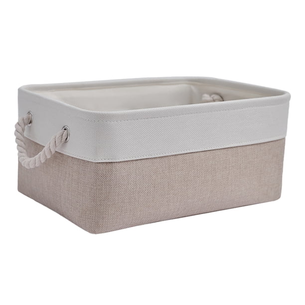 Cateissary Bolsa de almacenamiento para gabinete de gran capacidad, bien organizada y que ahorra espacio, hecha con algodón y lino Almacenamiento y organización del hogar arroz + blanco