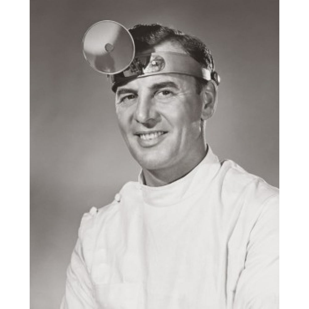 Portrait of a male doctor wearing a headband Poster Print (24 x 36