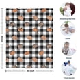 thumbnail image 4 of Fall Pumpkins on Buffalo Plaid Blanket,Comfortable Soft Lamb Wool Throw Blanket,All Season,Warm Lightweight Blankets for Sofa Bed Couch Living Room Chair,30"x40", 4 of 4