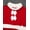 A Red, variant on DPOIS Little Unisex Kids Santa Outfits Costume Tops Pants Hats Sets Christmas Dress Up