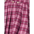 thumbnail image 5 of DARING DIVA Women's Plaid Tartan A-Line Buffalo Pleated Skirts L Pink White, 5 of 6