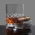 thumbnail image 6 of Godinger Cigar Whiskey Glass Set - Old Fashioned Whiskey Glass and Cigar Holder Bar Set, 6 of 6