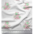 thumbnail image 1 of Soimoi Rayon Crepe Fabric Leaves & Floral Block Fabric Prints by Yard 46 Inch Wide, 1 of 3