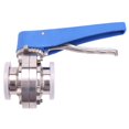 thumbnail image 1 of 1-1/2 Inch 38mm Ss304 Stainless Steel Sanitary 1.5 Inch Clamp Butterfly Valve Squeeze Trigger For H, 1 of 5