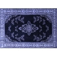 thumbnail image 1 of Ahgly Company Machine Washable Indoor Rectangle Medallion Blue Traditional Area Rugs, 7' x 10', 1 of 4