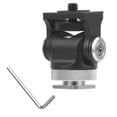 thumbnail image 1 of Adaptador de zapata de cámara de 1/4" con soporte ajustable para trípode negro, 1 of 5