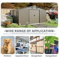 thumbnail image 6 of Villeston 10FT x 12FT Outdoor Metal Storage Shed,Tool Shed Storage House with Lockable Door for Garden, Backyard, Patio Brown, 6 of 8