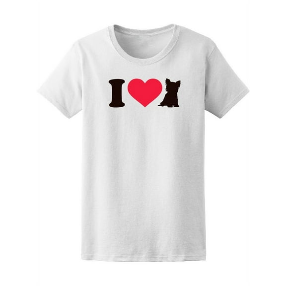 I Love Yorkshire Cute Dog Tee Women's -Image by Shutterstock