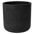 thumbnail image 2 of Planter Black Washed Fiberstone indoor and outdoor Flower Pot 7"H x 7"W - by DyGTyX, 2 of 2