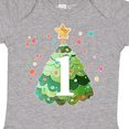 thumbnail image 4 of Inktastic 1st Birthday Green Christmas Tree with Yellow Star Boys or Girls Baby Bodysuit, 4 of 5