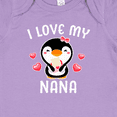 thumbnail image 4 of Inktastic I Love My Nana with Cute Penguin and Hearts Girls Baby Bodysuit, 4 of 5