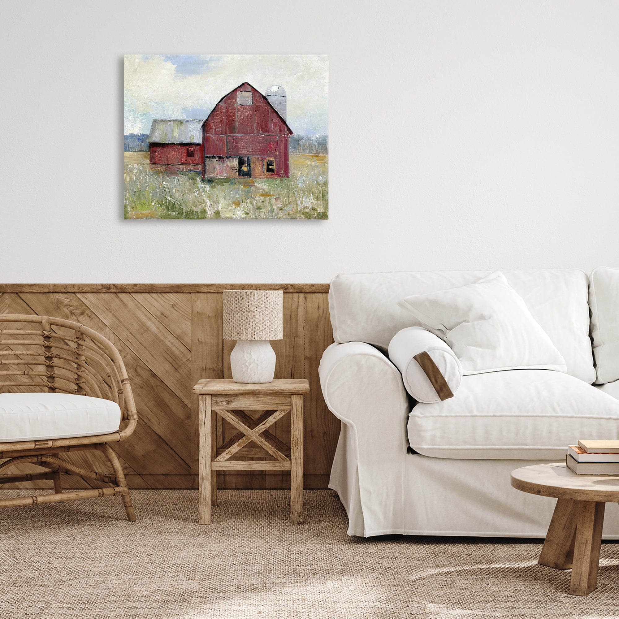 Stupell Industries Red Rugged Barn Canvas Wall Art, design by Sally Swatland
