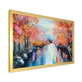 thumbnail image 2 of Designart 'The River Through Orange Autumn Forest' Lake House Framed Art Print, 2 of 4