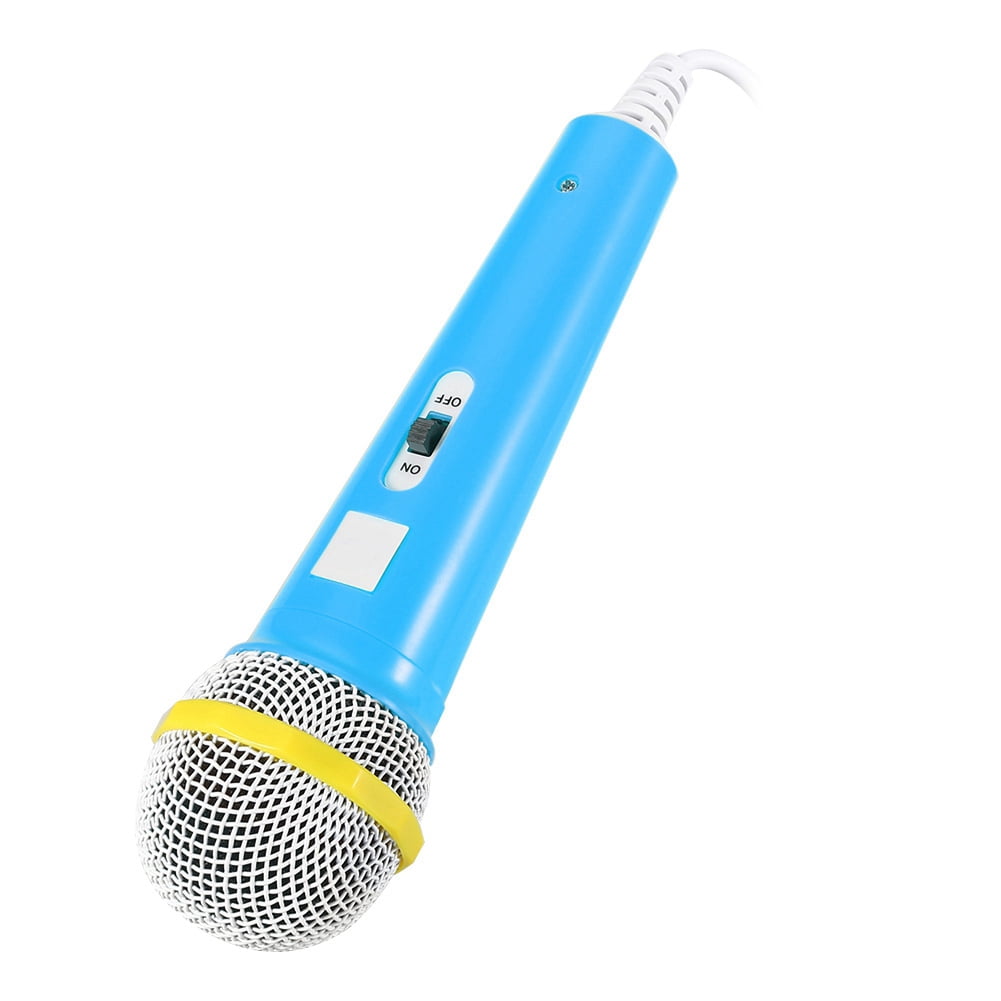 Children Microphone Toy Portable Kids Microphone for Music Video Storytelling Party Blue Children's Gift 