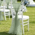 thumbnail image 5 of AUNVITO Beautiful Gauze Chair Back Flower Chair Sash 8 x 108 Inch No Accessory for Wedding Party Home Decoration and Event Styling, 5 of 6