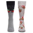 thumbnail image 6 of MeMoi 2 Pair Men's Rayon Blend "Holiday Animals" Christmas Novelty Crew Socks - Mens - Male, 10-13, Taupe, 6 of 11