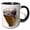Black/White, variant on 3drose, Beautiful Artistic Grumpy Ostrich Vector Cut Out, 11oz Magic Transforming Mug
