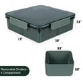 thumbnail image 4 of Loobuu Divided Serving Tray with Lid, Removable Divided Platter Food Storage Containers with 4 Compartment for Christmas Party, Veggies, Snack, Fruit, Nuts, Candy, Cracker, Chip, 4 of 6