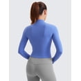 thumbnail image 2 of CRZ YOGA Butterluxe Cropped Athletic Jackets for Women Full Zip Up Track Tops, 2 of 5