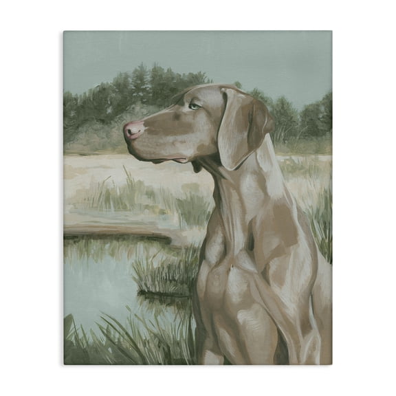 Stupell Industries Coastal Stoic Labrador Landscape Canvas Art, 16 x 20, by Grace Popp