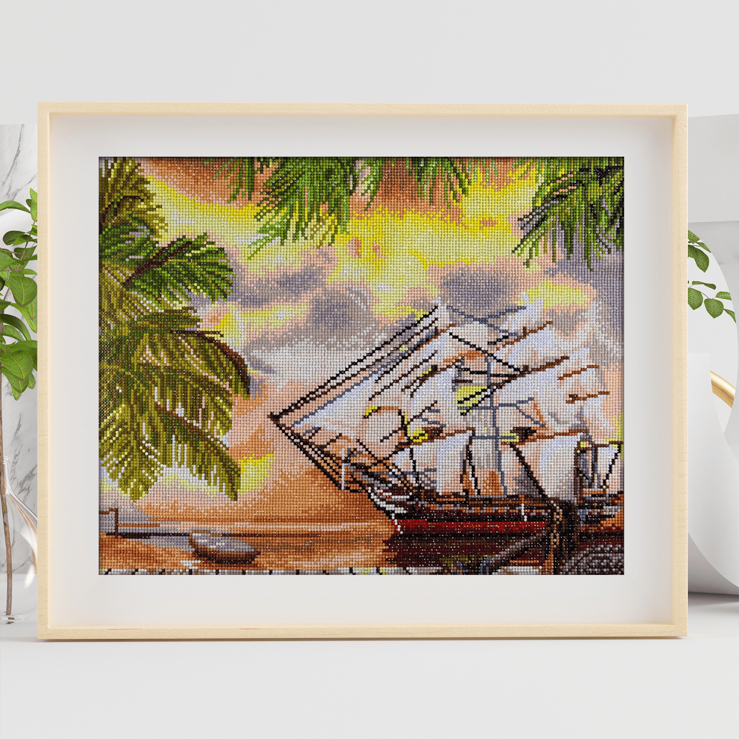 Diamond Art By Leisure Arts Diamond Painting Kits For Adults 14"X16" Advanced Pirate Ship, Full Drill, Art Kits, Dimond Art, For Adults, Kit