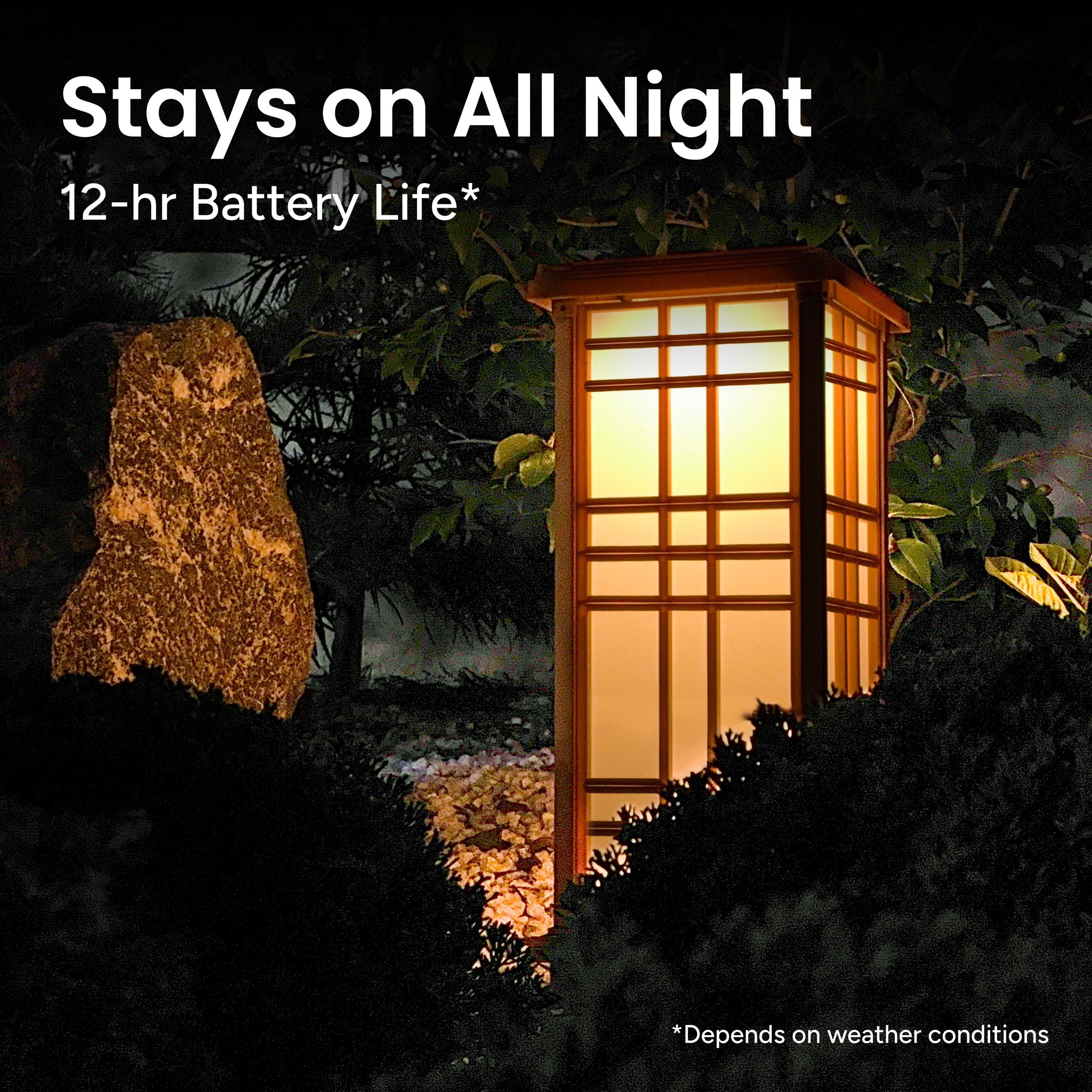 Techko Solar Zen Lantern – Amber or White Light (24.5"high)