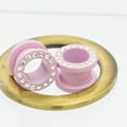 thumbnail image 3 of Plugs Matte Pastel Pink Screw Fit with Cubic Zirconias - Sold as a Pair Surgical, 3 of 3