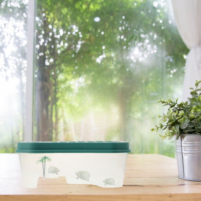 FONDOTIN 1 Set of Turtle Living Box for Turtles in Rectangular Shape with Plastic