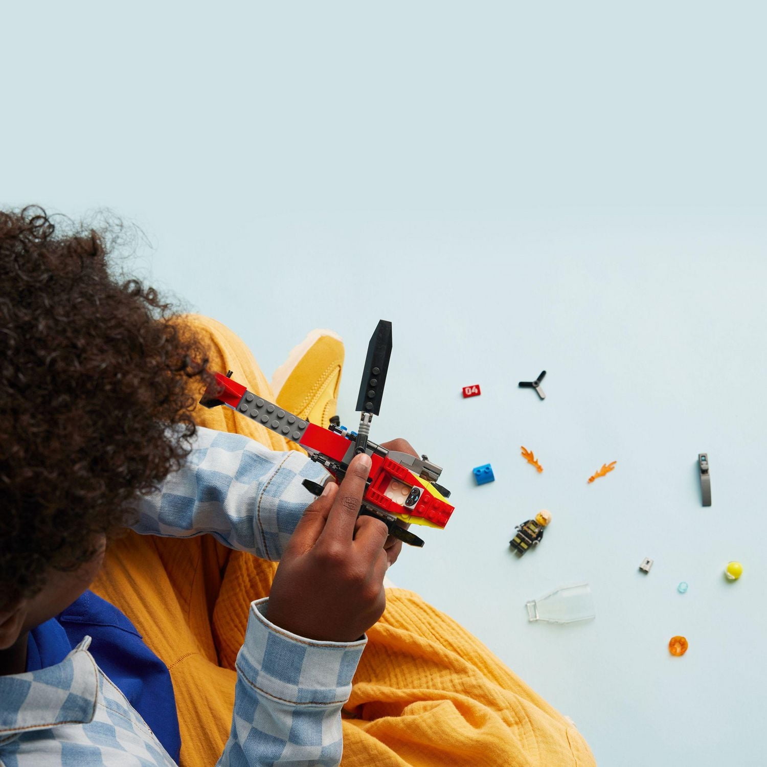 LEGO City Fire Rescue Helicopter Toy, Building Set with Firefighter Minifigure Pilot Toy, Fun Gift or Pretend Play Toy for Boys, Girls and Kids Ages 5 and Up, 60411, Includes 85 Pieces, Ages 5+