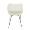 thumbnail image 5 of Margarite Chair, Upholstered Dining Chairs, Mid-Century Modern Dining Chair, Kitchen Chairs for Dining Table, Dining Chairs Set of 2 (Cream Faux Leather), 5 of 5