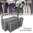 thumbnail image 4 of Dishwasher Silverware Replacement Basket,2 In 1 Home Dishwasher Silverware Utensil Basket with Foldable Handle,Keep Cutleries Clean & Organized,Fit Most Dishwasher Models(Grey), 4 of 8