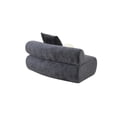 thumbnail image 3 of Benjara 51" Curved Armless Modular Sofa Chair- 2 Throw Pillows- Dark Gray, 3 of 7
