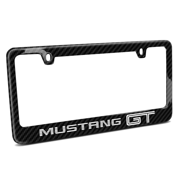 Ford Mustang GT Speed-Line Dual Logo Black Real Carbon Fiber License Plate Frame