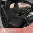 thumbnail image 3 of Carbella Black Faux Fur Front Seat Covers for Cars Trucks SUV, Soft Faux Sheepskin Car Seat Covers for Front Seats, 3 of 8