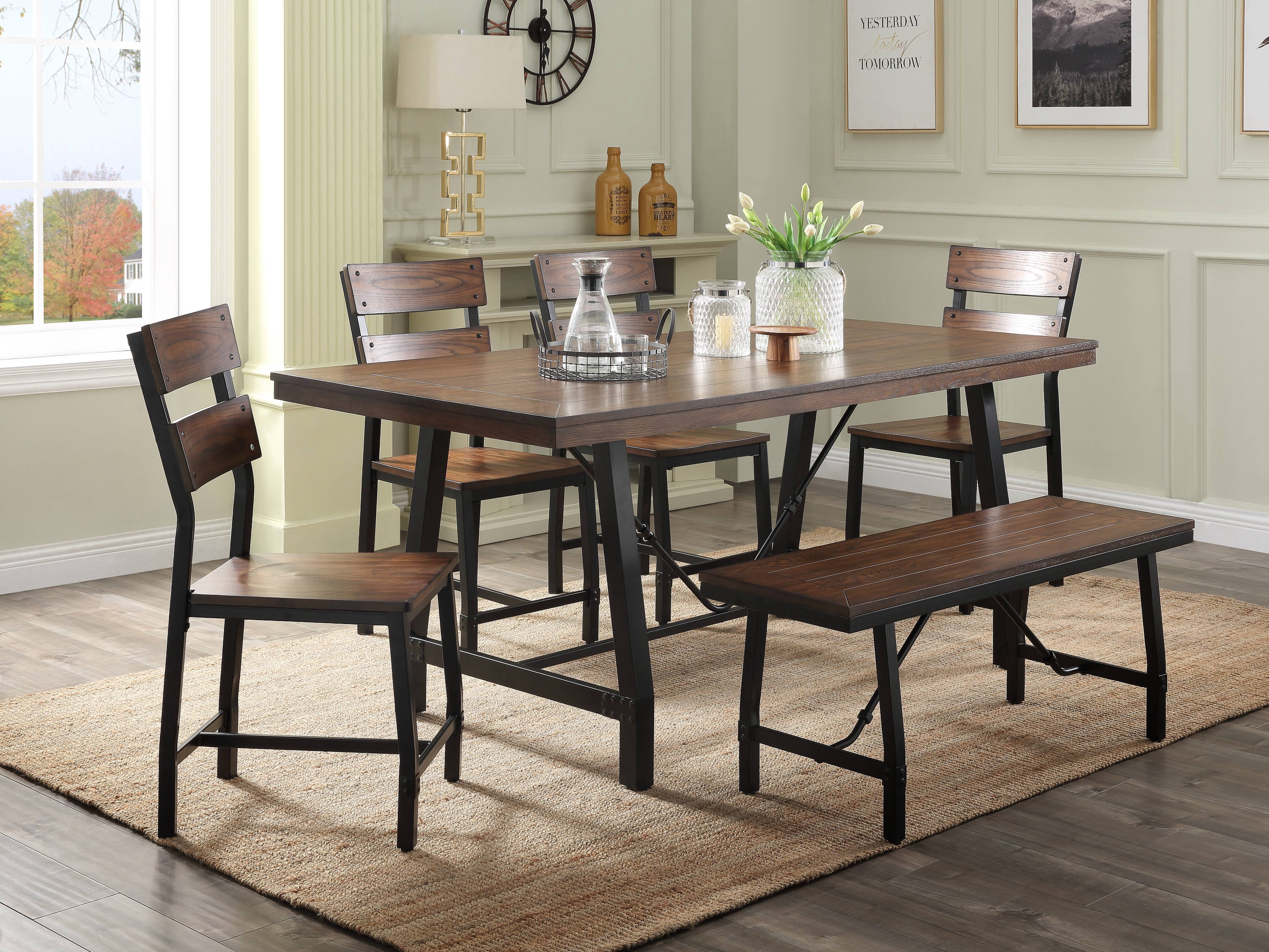 Acme Mariatu Oak & Black Bench