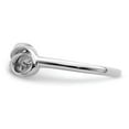 thumbnail image 3 of Sterling Silver Rhodium-plated Overlap Infinity Ring, 3 of 6