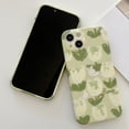thumbnail image 6 of Green Oil Painting Tulip Flowers Soft Phone Case Compatible with iPhone Case (Green,iPhone 11), 6 of 6