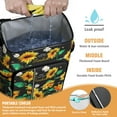 thumbnail image 2 of Summer Sunflower Design Insulated Cooler Bag - 20L High-Capacity Soft Backpack Cooler for Beach, Camping & Travel, Floral Yellow Pattern, 2 of 3