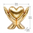 thumbnail image 2 of 3.5in Hand Holding Heart Resin Figurine for Tabletop Shelf Decor, Small Love Symbol Sculpture for Home Office Valentine Decoration, 2 of 8