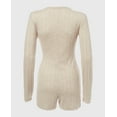 thumbnail image 5 of Placket Front Onesie in Cozy Light Oatmeal, 5 of 5