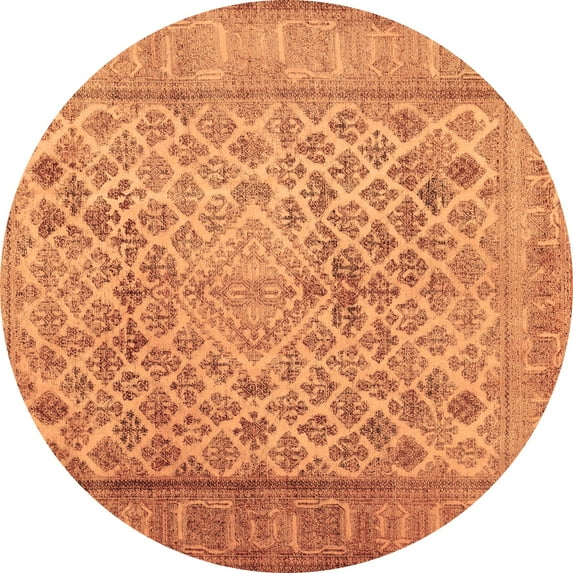 Ahgly Company Indoor Round Persian Brown Bohemian Area Rugs, 5' Round