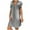 KB148 Gray, variant on Likimi Womens Denim Dresses Casual Short Sleeve Solid Color Lapel Button Dress With Pocket Black Size L