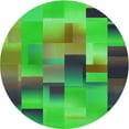 thumbnail image 1 of Ahgly Company Machine Washable Indoor Round Transitional Neon Green Area Rugs, 3' Round, 1 of 7