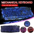 thumbnail image 6 of Backlit Computer Keyboards, Wired USB LED Keyboard with 3 Colors Backlight, Plug and Play, Waterproof, Full Size Computer Keyboard for Windows Desktop, PC, Laptop, Gaming, 6 of 8
