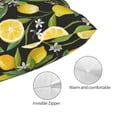 thumbnail image 3 of Honeii Lemon Fruits Flowers Leaves Print Pillow Cases,Plush Throw Pillow Covers,Decorative Pillowcase for Sofa, Couch, Living Room-20"x30", 3 of 6